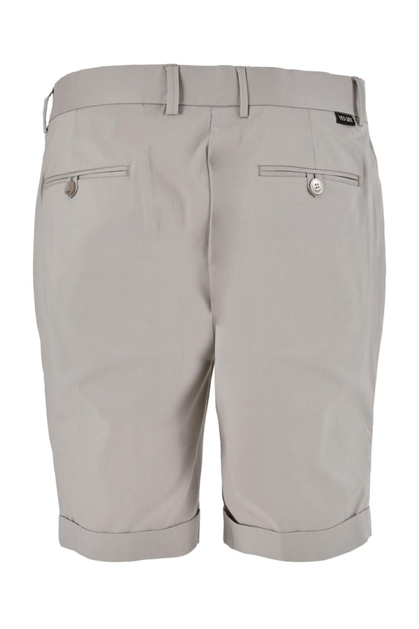 YES ZEE BERMUDA UOMO CHINOS CON PINCES E RISVOLTO