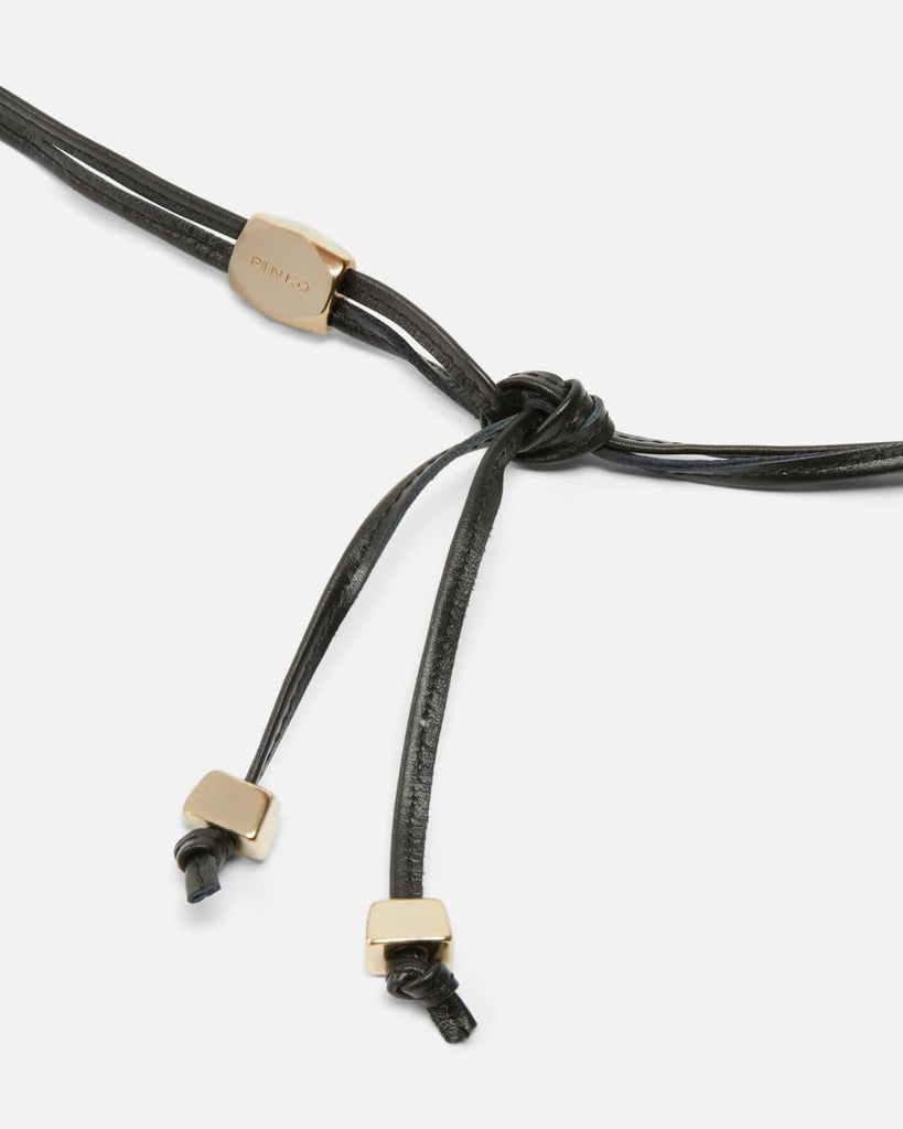 PINKO BELT NAVAJO TUBOLARE PELLE + P