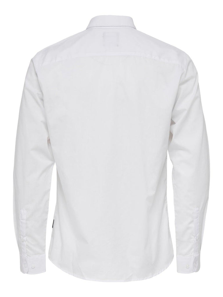 ONLY&SONS ONSSANE LIFE SLIM LS SOLID POPLIN SHIRT