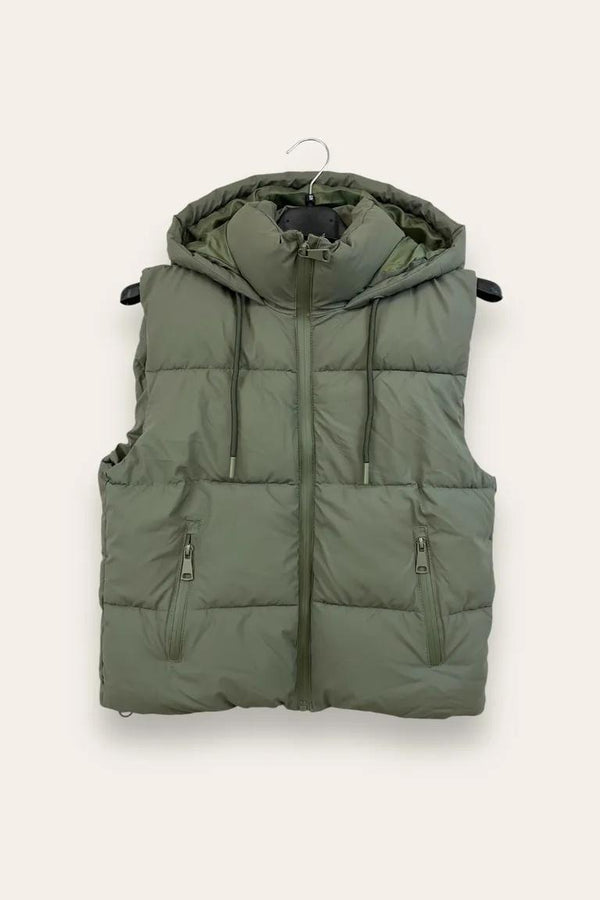 LOVEme Gilet trapuntato con cappuccio
