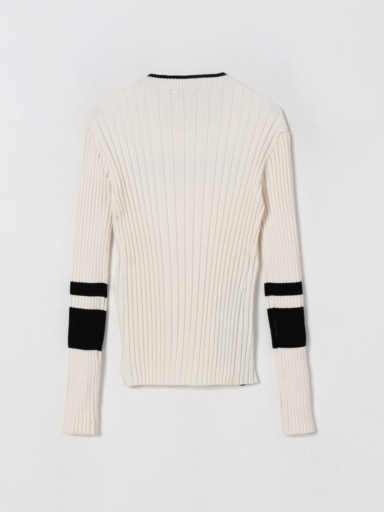 PINKO GIROCOLLO TRICOT CON LOGO E DETTAGLI JACQ CONTR