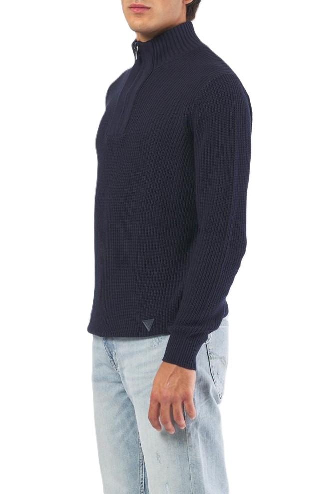 GUESS HEADLEY HALF ZIP MOCK SWEATER