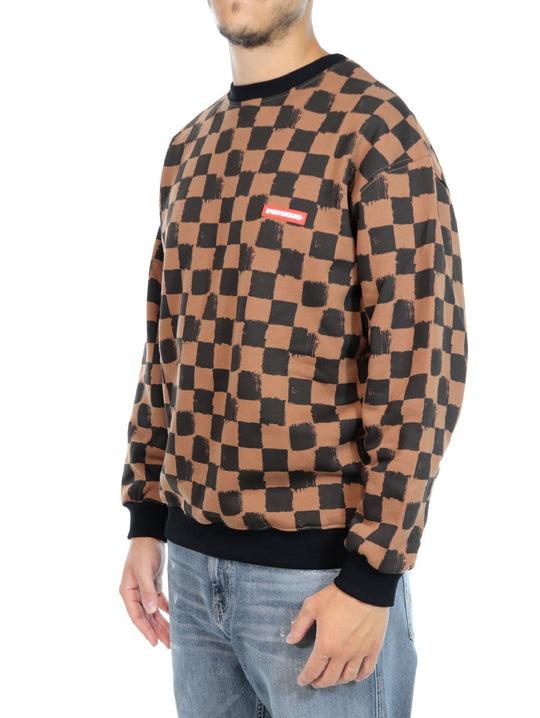 SPRAYGROUND BROWN SIP VANQUISH CREW