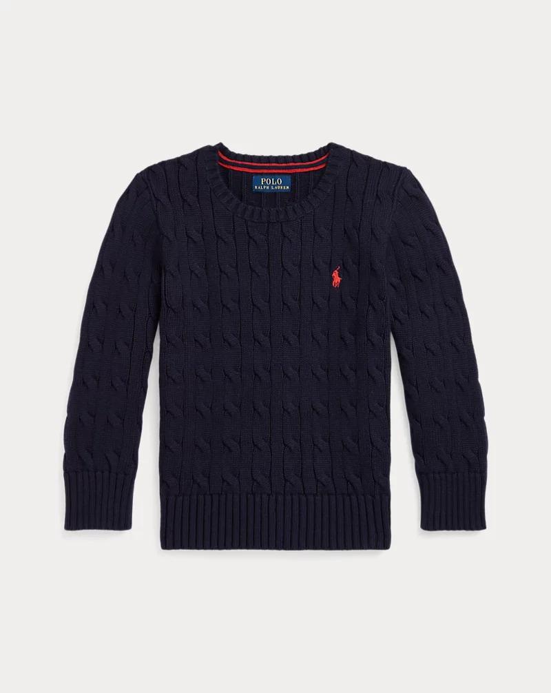 RALPH LAUREN LS CABLE CN-TOPS-SWEATER