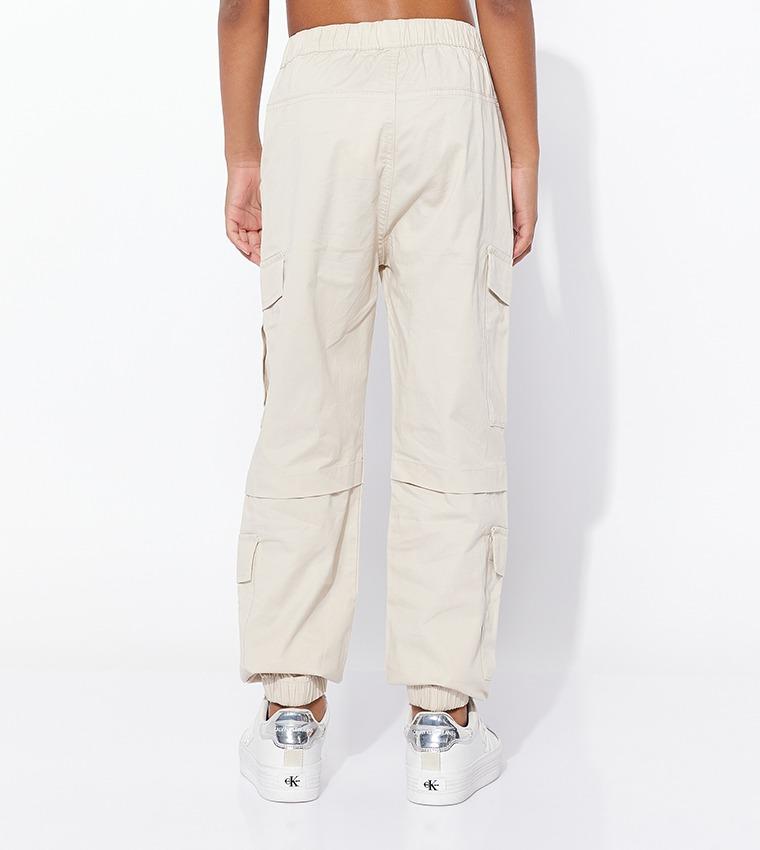 CALVIN KLEIN JEANS MULTI-POCKETS CARGO WOVEN PANT