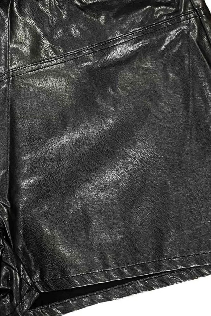 PINKO SHORTS IN ECOPELLE CON FIBBIA PINKO