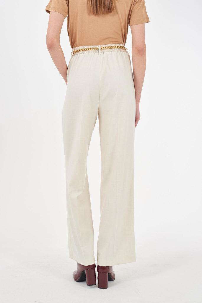 YES ZEE PANTALONE DONNA CHINOS CON ELASTICO VITA DIETRO