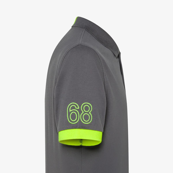 SUN68 POLO LOGO FLUO S/S