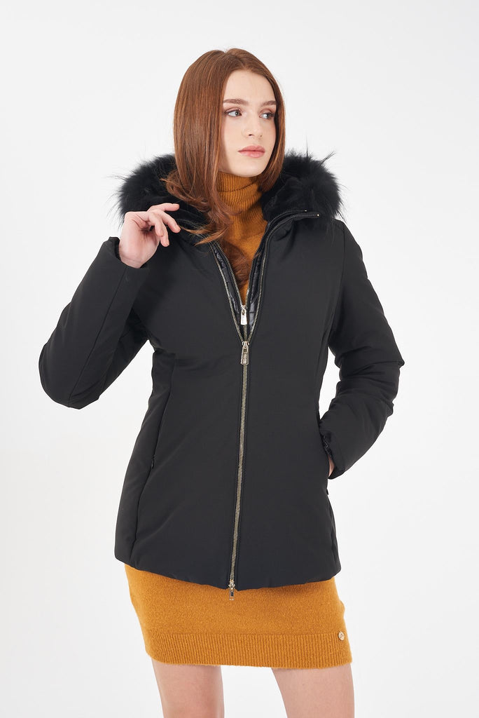 YES ZEE CAPPOTTO DONNA IN SOFTSHELL CON CAPPUCCIO