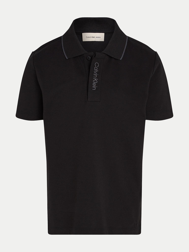 CALVIN KLEIN JEANS EMBRO. CK LOGO PIQUE POLO