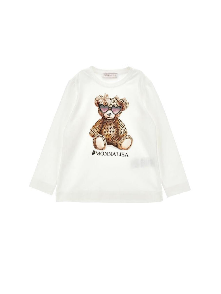 MONNALISA T-SHIRT TEDDY JERSEY  COT