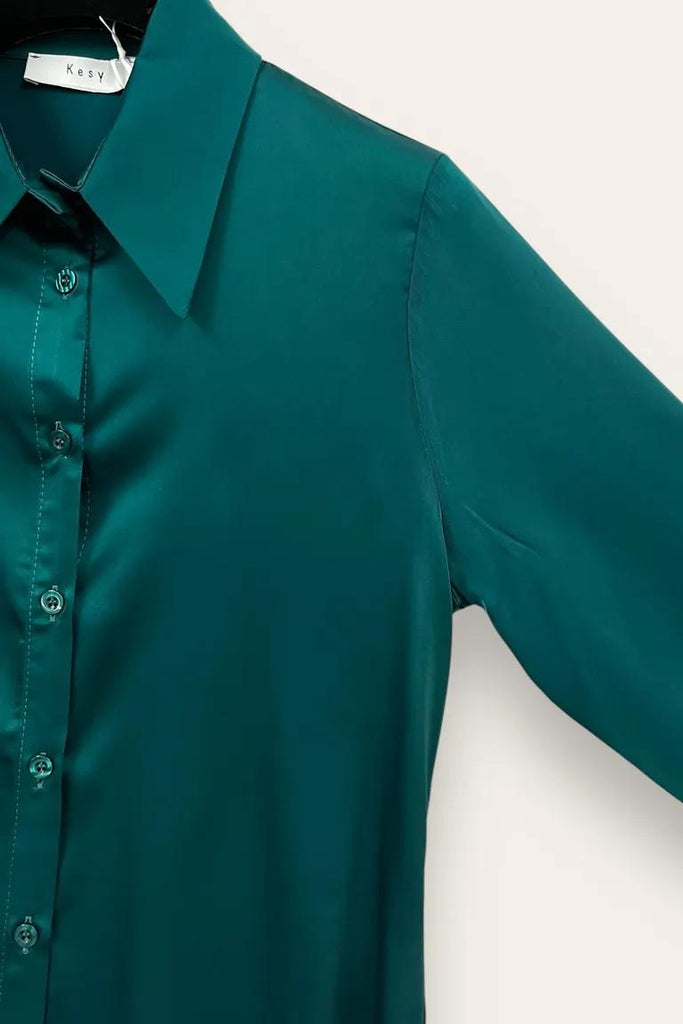 LOVEme Camicia sciancrata in raso