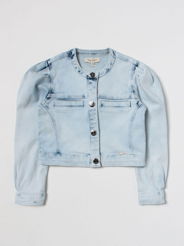 TWINSET GIUBBINO DENIM CON DETTAGLIO PAILLETTES