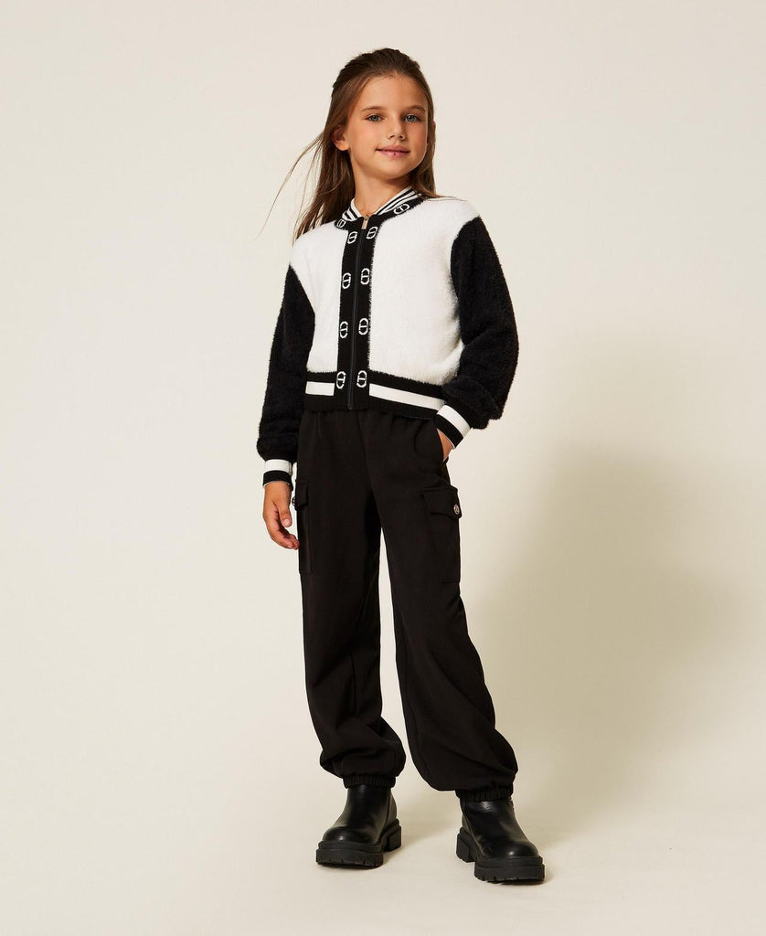 TWINSET CARDIGAN A BOMBER IN MAGLIA