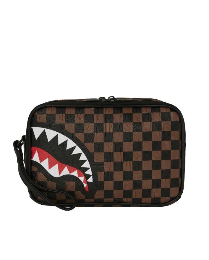 SPRAYGROUND CHECK 2 EMBOSS TOILETRY BAG