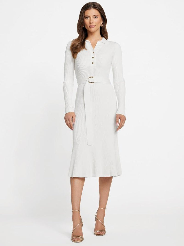 GUESS MARCIANO AGATHE POLO LS DRESS SWTR