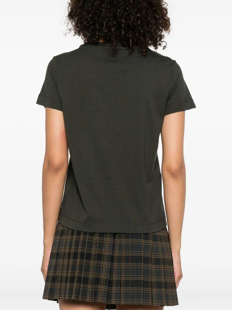PINKO BASICO T-SHIRT JERSEY LOGO PIN