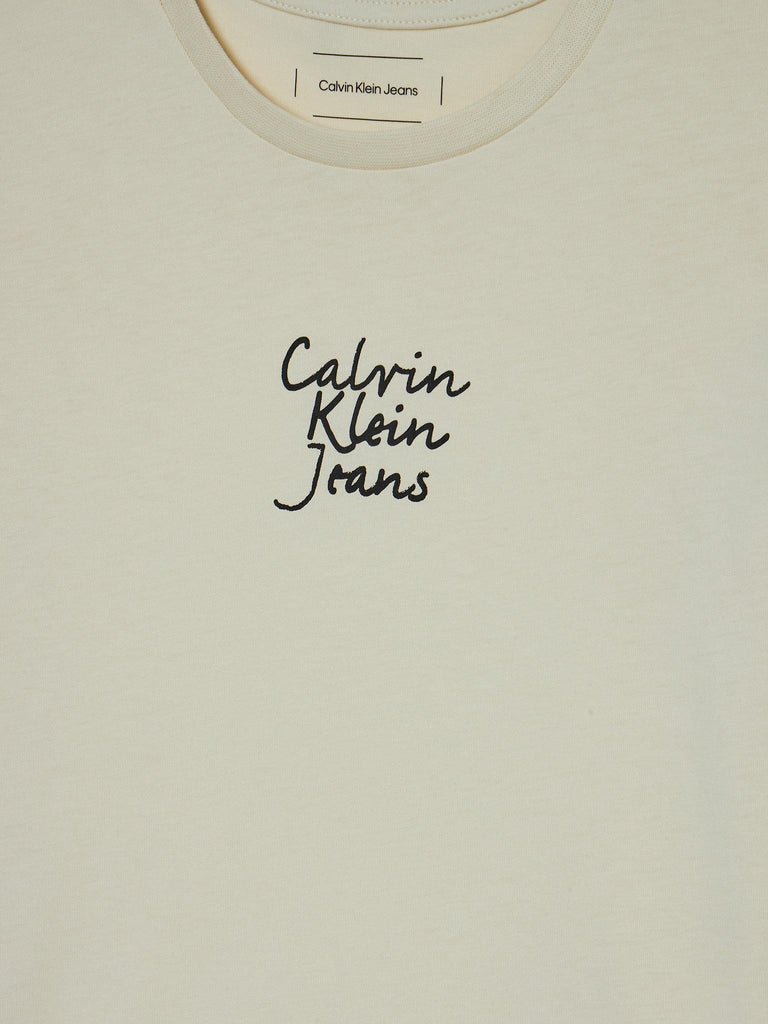 CALVIN KLEIN JEANS HANDWRITING LOGO SS SLIM T-SHI