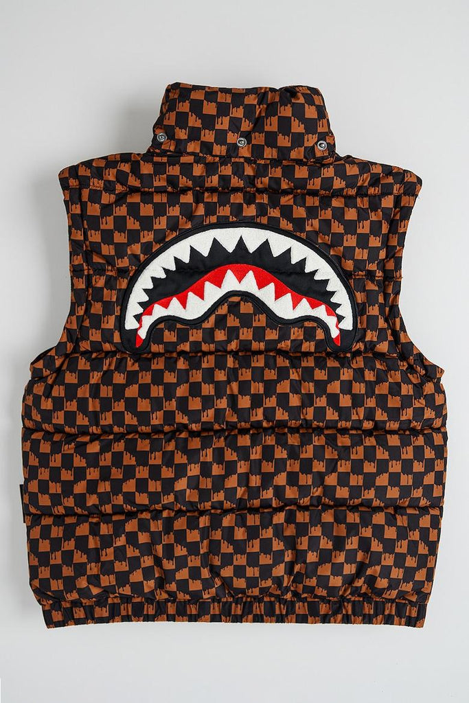 SPRAYGROUND DRIP CHECK DETACH SLEEVE DOWN JKT J