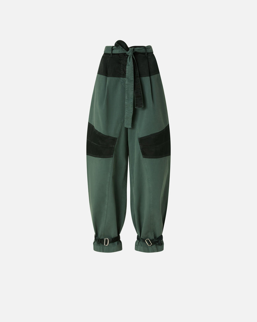 PINKO LIDIA PANTALONE COTONE E RASO
