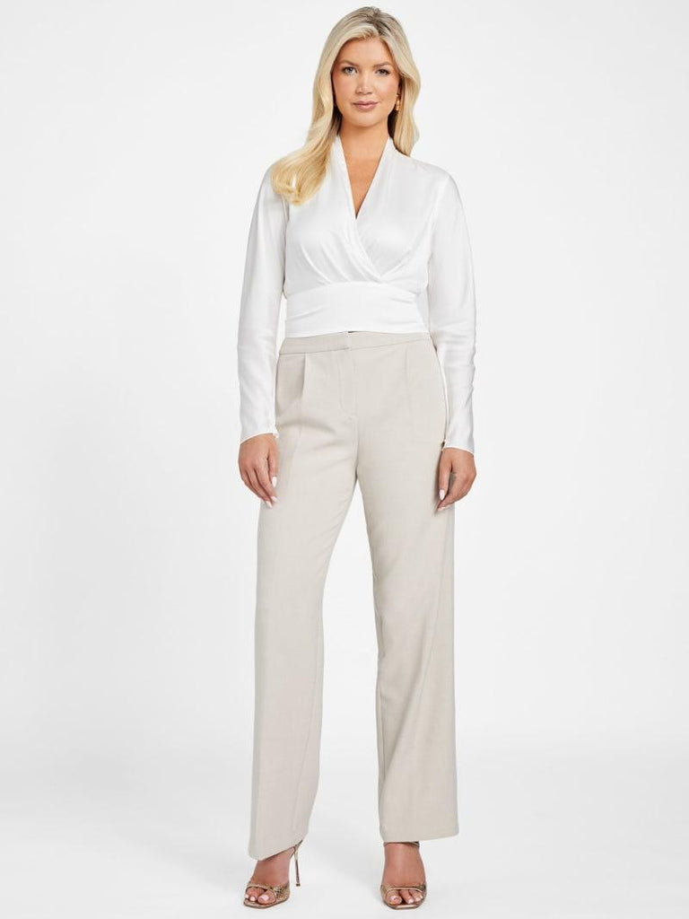 GUESS MARCIANO LARA CROSSED FRONT LS TOP