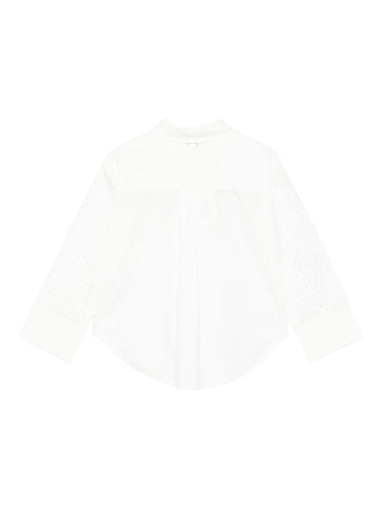 TWINSET CAMICIA IN POPLIN C/MICRO STRASS