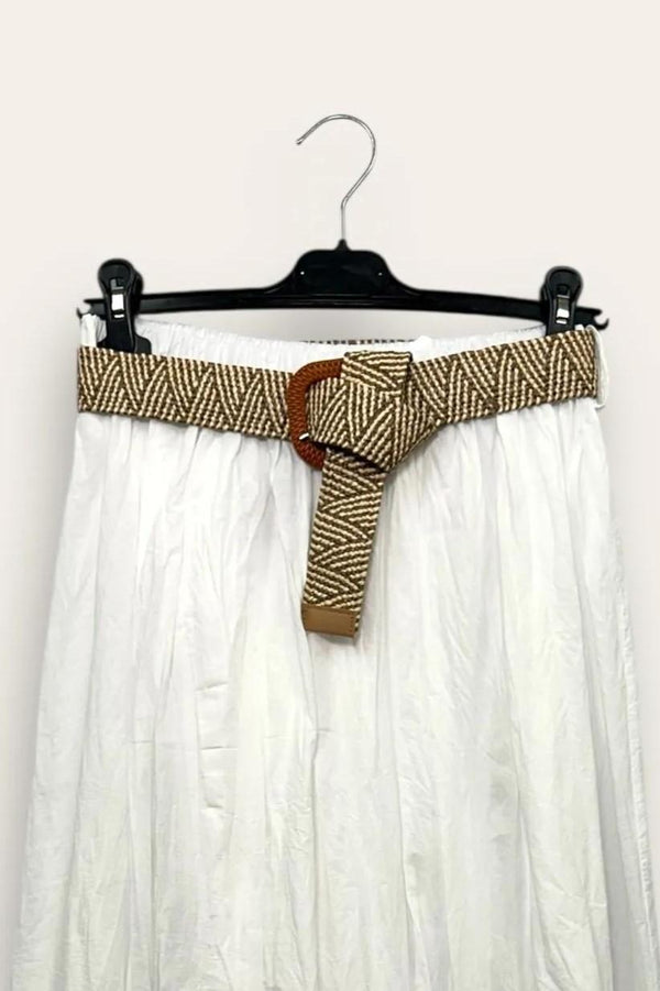 LOVEme Gonna in cotone stroppicciata