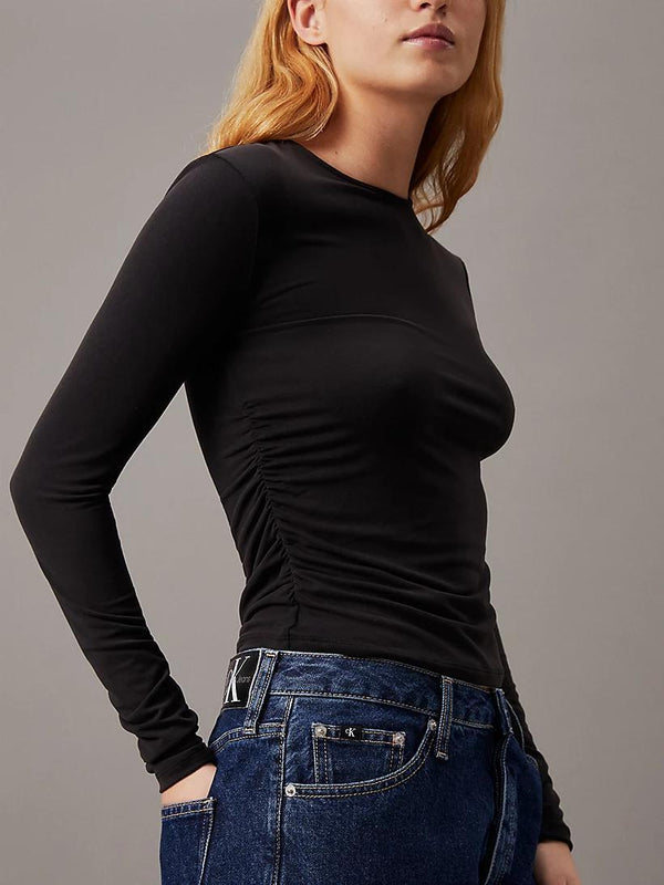 CALVIN KLEIN JEANS MODAL DETAIL LS TOP