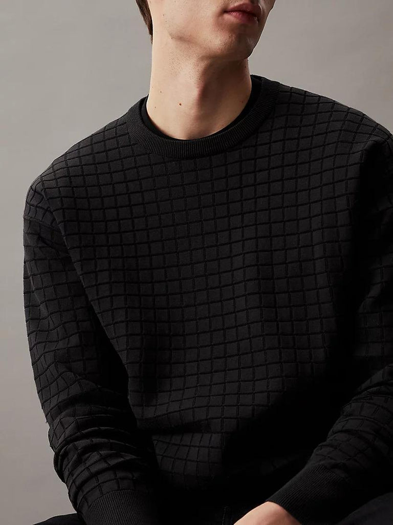 CALVIN KLEIN CHECK PATTERN SWEATE