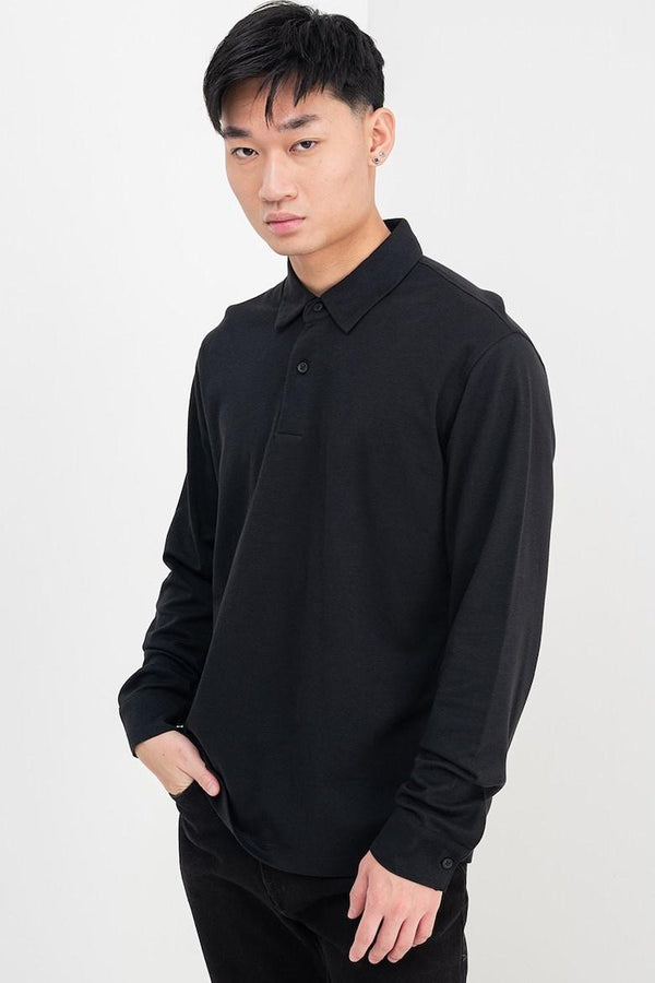 GUESS LS BARRY KNIT POLO