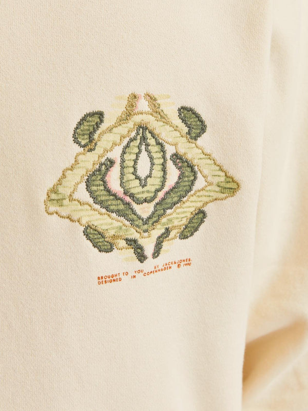 JACK AND JONES JORPORTO PATTERN SWEAT HOOD