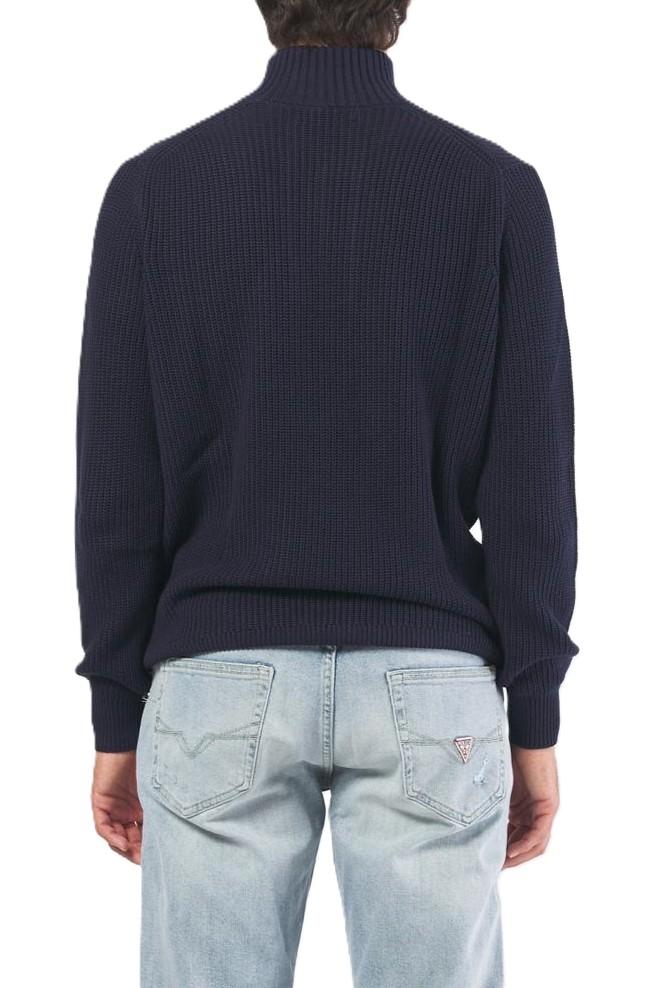 GUESS HEADLEY HALF ZIP MOCK SWEATER