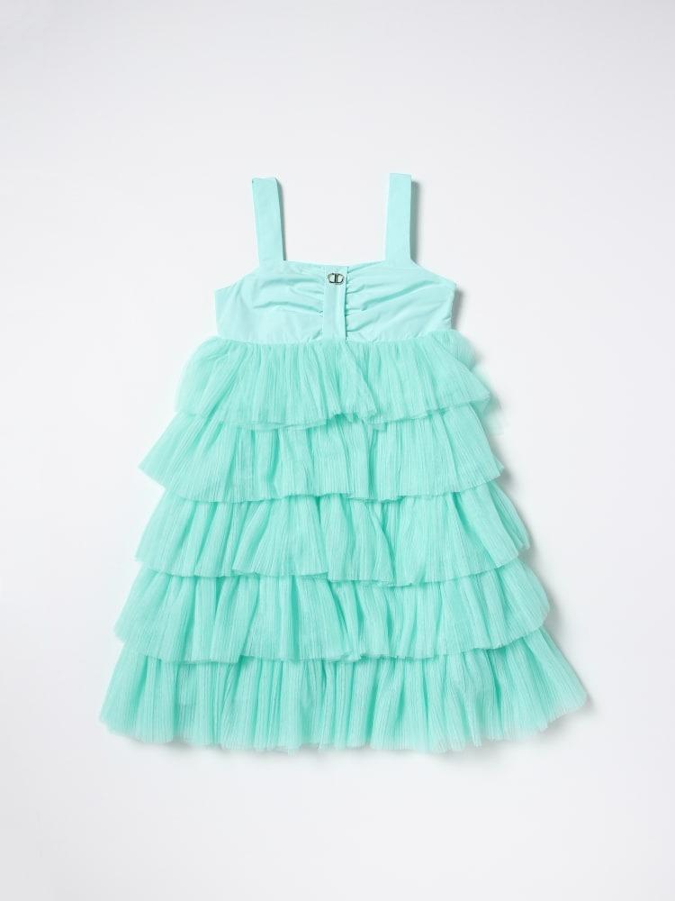 TWINSET ABITO CORTO A BALZE IN TULLE CON CORPINO IN TAF