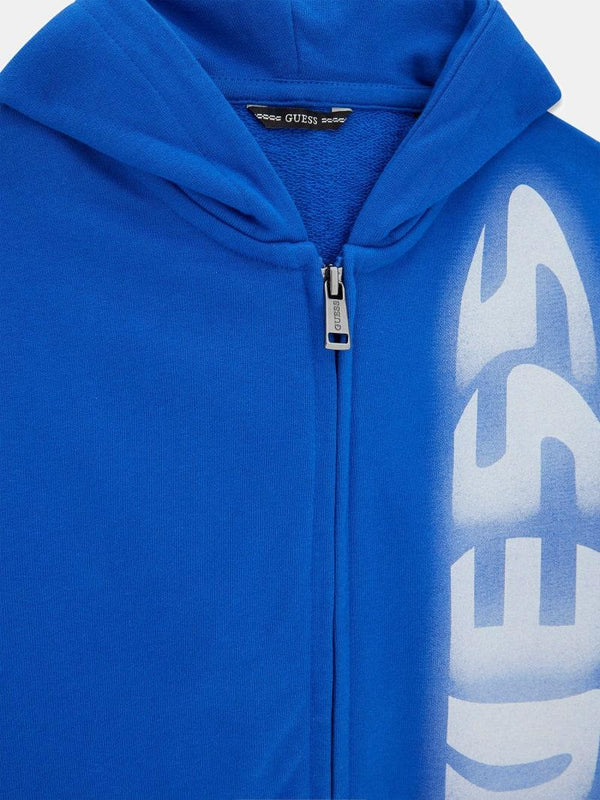 GUESS HOODED LS ACTIVE TOP W/ZIP