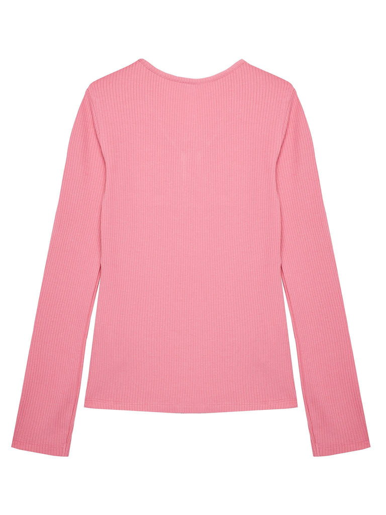 GUESS VISCOSE RIB LS T-SHIRT_MINIME