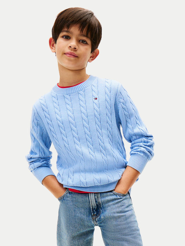 TOMMY HILFIGER COTTON CABLE SWEATER