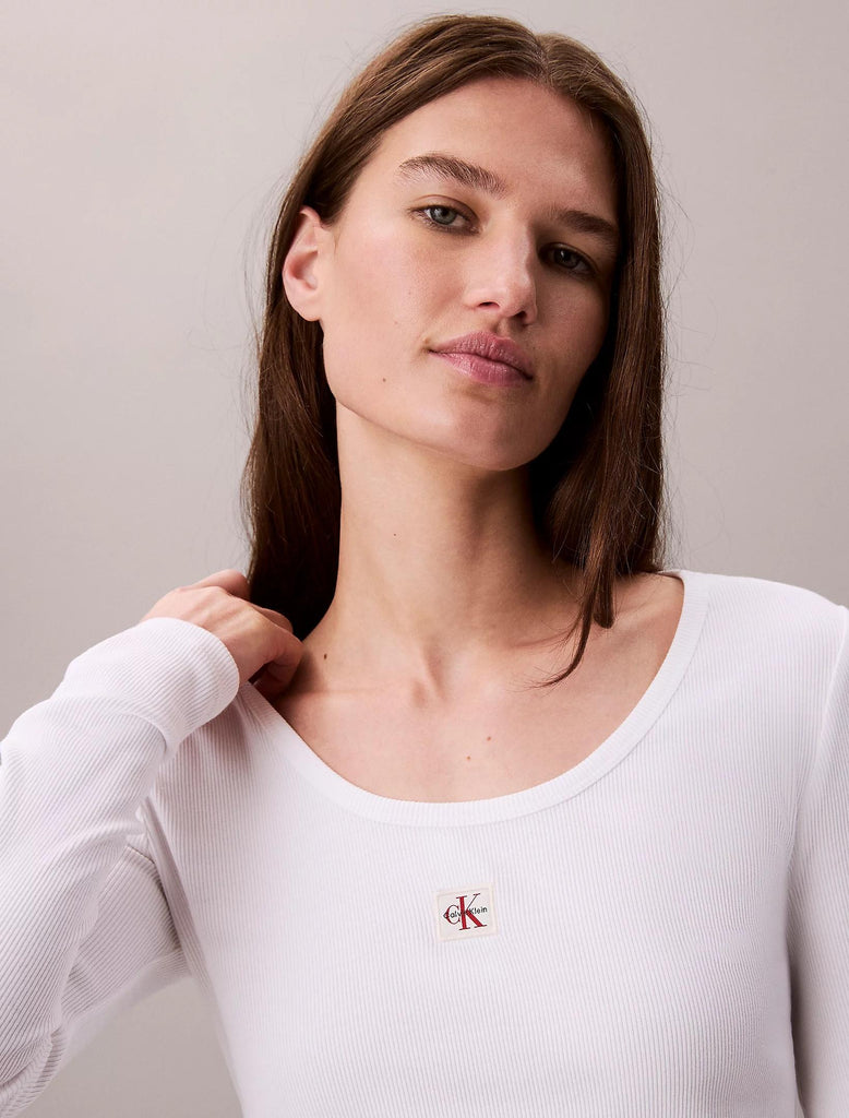 CALVIN KLEIN JEANS LS WOVEN LABEL 2X2 R