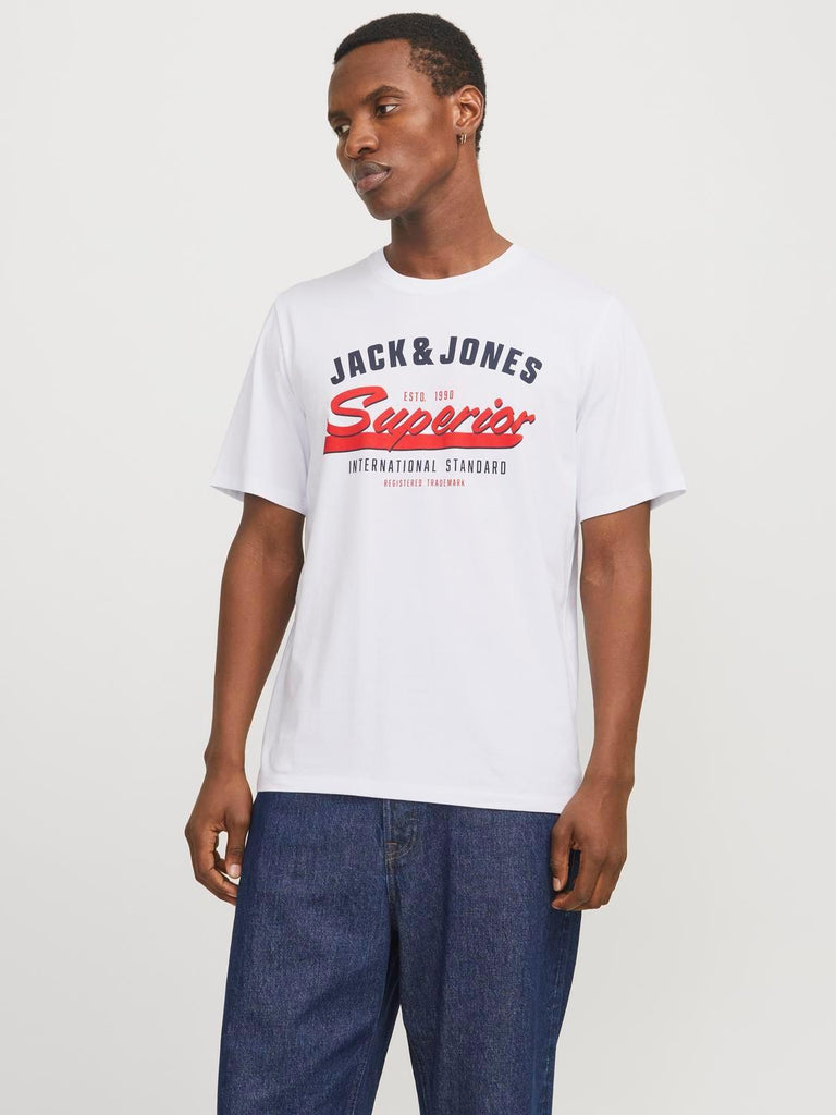JACK AND JONES JJELOGO TEE SS O-NECK 2 COL SS25 SN