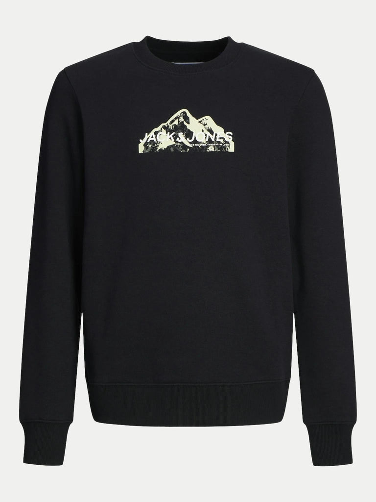 JACK JONES KIDS JCOMOUNTAIN LOGO SWEAT CREW NECK SN JNR