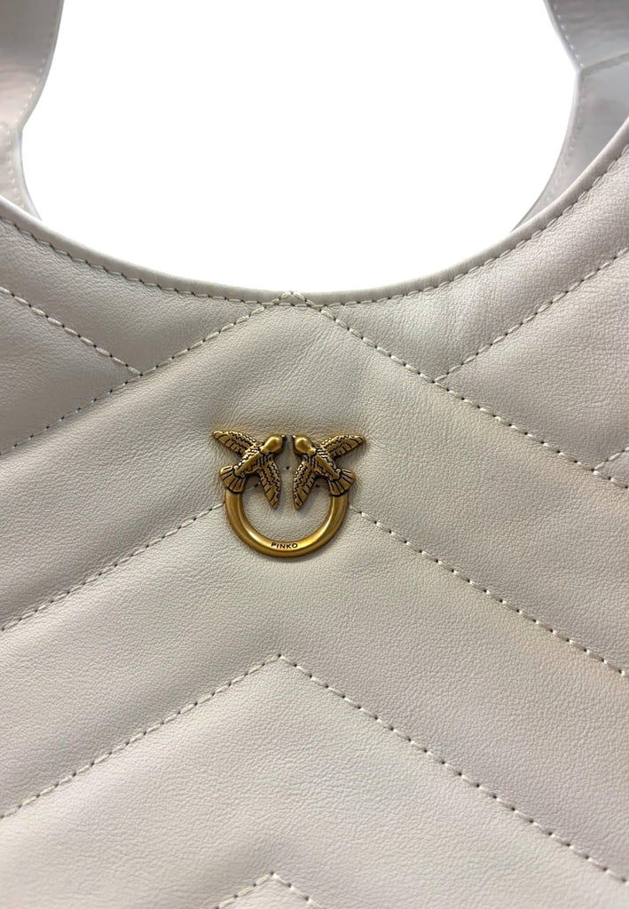 PINKO TOTE BAG VITELLO FIORE PUZZLE
