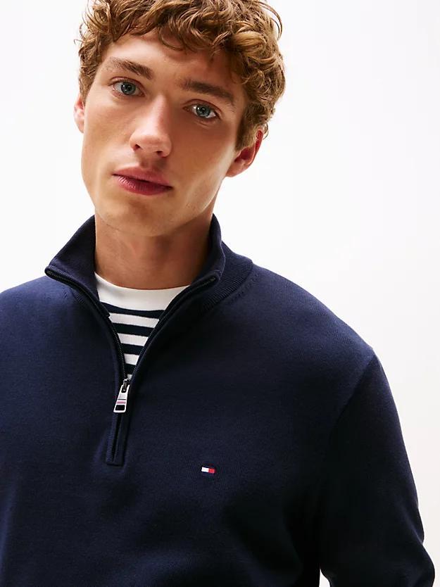 TOMMY HILFIGER ESSENTIAL COTTON ZIP