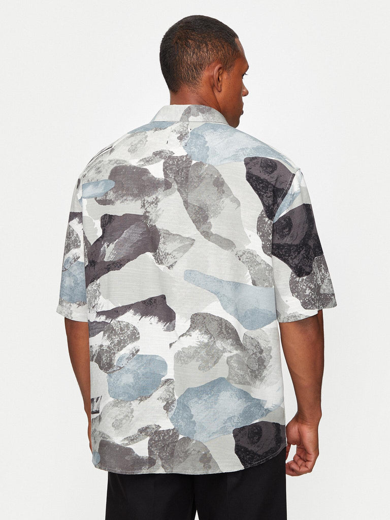 ONLY&SONS ONSBUD LIFE SS RLX AOP LINEN SHIRT NOOS