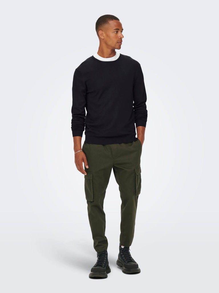 ONLY&SONS ONSWYLER LIFE REG 14 LS CREW KNIT NOOS