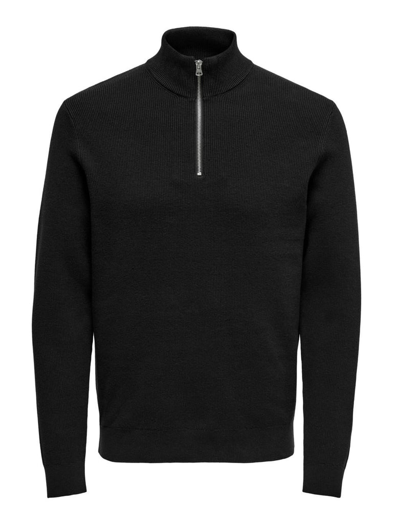 ONLY&SONS ONSPHIL REG 12 STRUC HALF ZIP KNIT NOOS