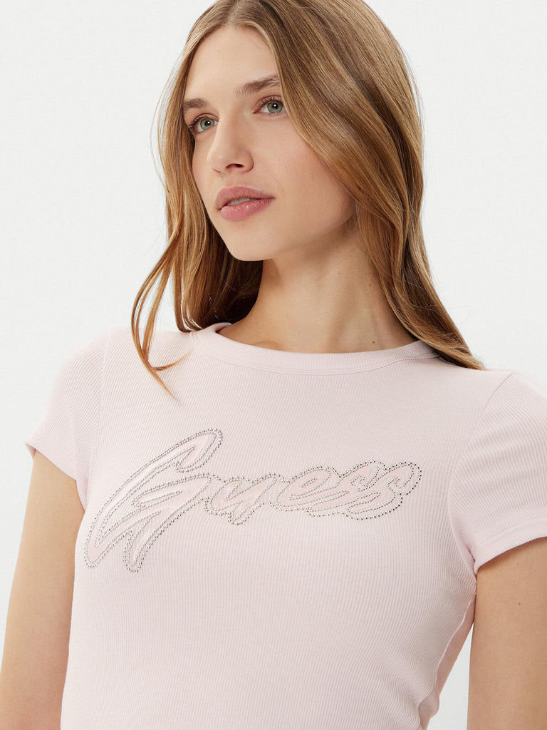 GUESS SS CN RIB LOGO TEE