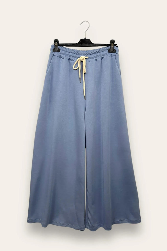 LOVEme Pantalone a palazzo in scuba con coulisse