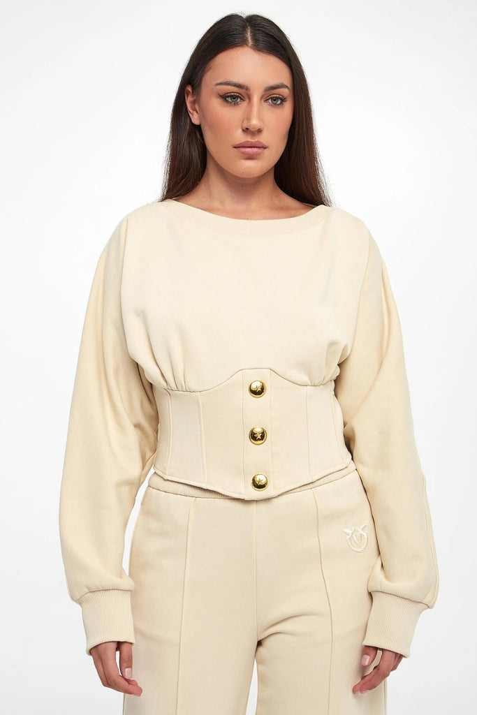 PINKO MANTOVANA MAGLIA FELPA CON BOT