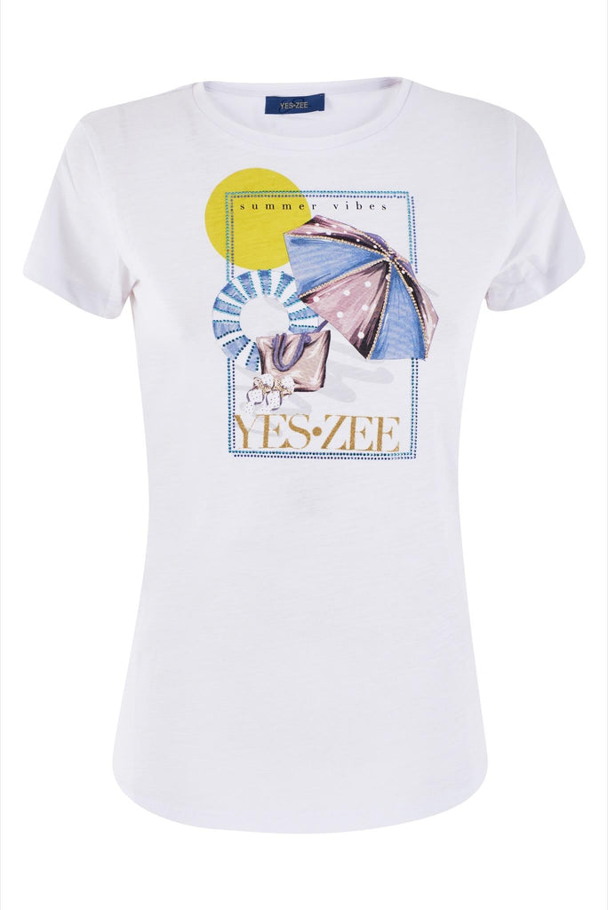 YES ZEE T-SHIRT DONNA GIROCOLLO, M/C