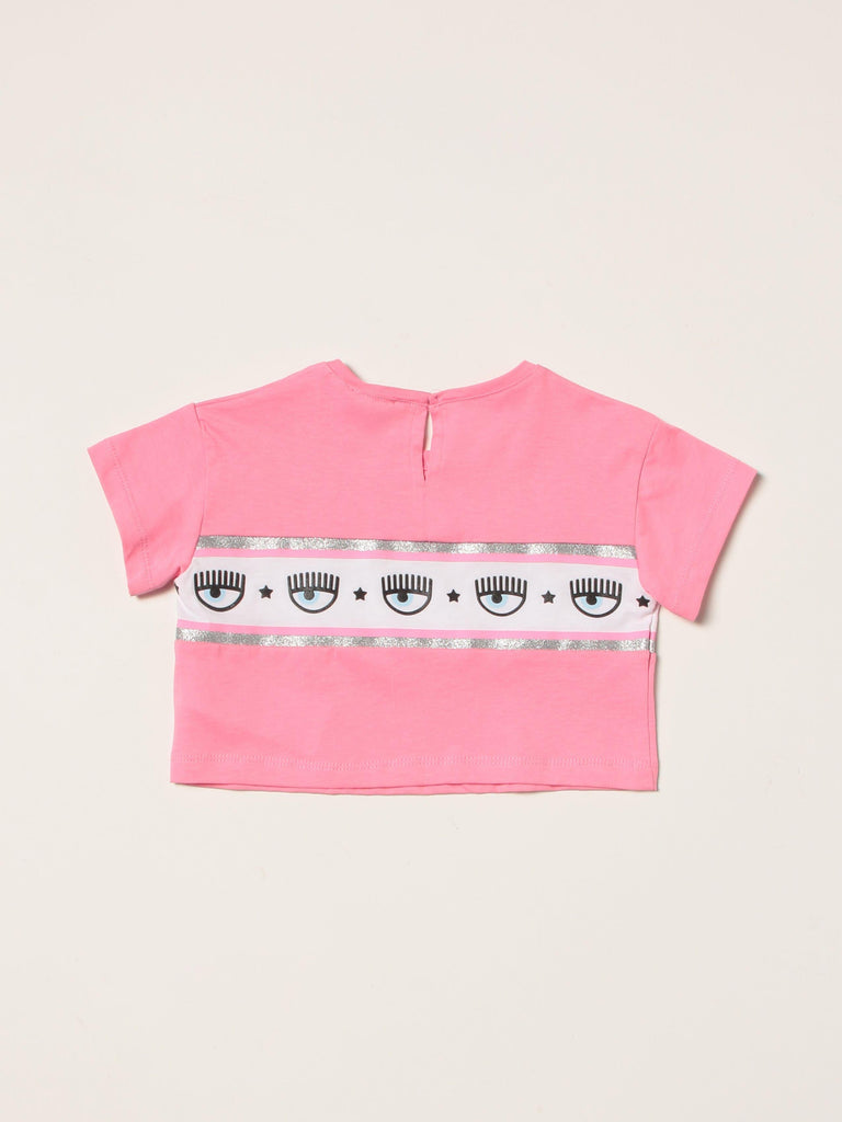 CHIARA FERRAGNI T-SHIRT CROPPED MAXILOGOM