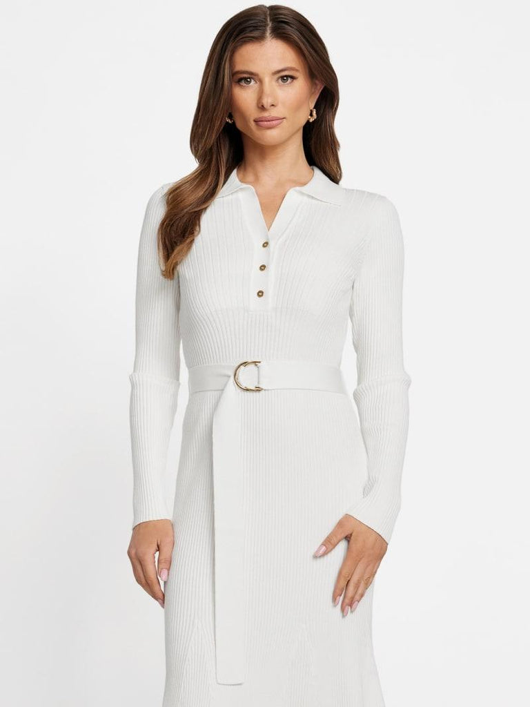 GUESS MARCIANO AGATHE POLO LS DRESS SWTR